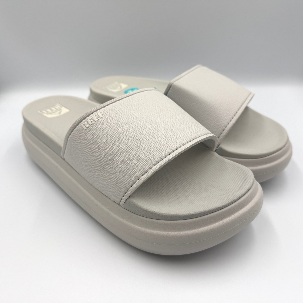 Reef Cushion Bondi Bay Sandals Womens 11 Fog Grey NWT Platform Slide CJ5591 - Picture 9 of 14